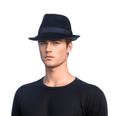Teardrop Crown Trilby Short Brim Fedora Hat - hatsXcaps