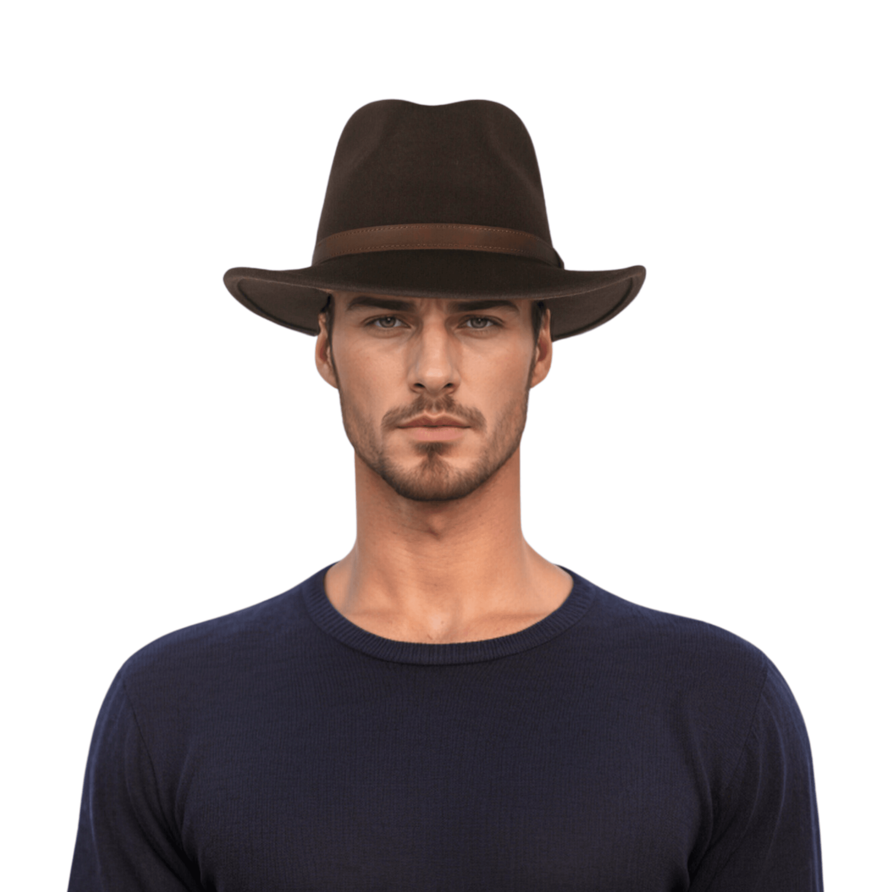 Wide Brim Classic Trilby Fedora Hat for Men & Women - hatsXcaps