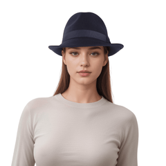 Teardrop Crown Trilby Short Brim Fedora Hat - hatsXcaps