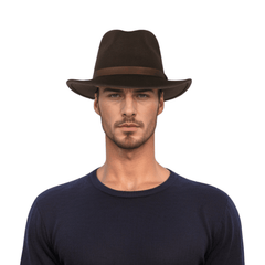 Wide Brim Classic Trilby Fedora Hat for Men & Women - hatsXcaps