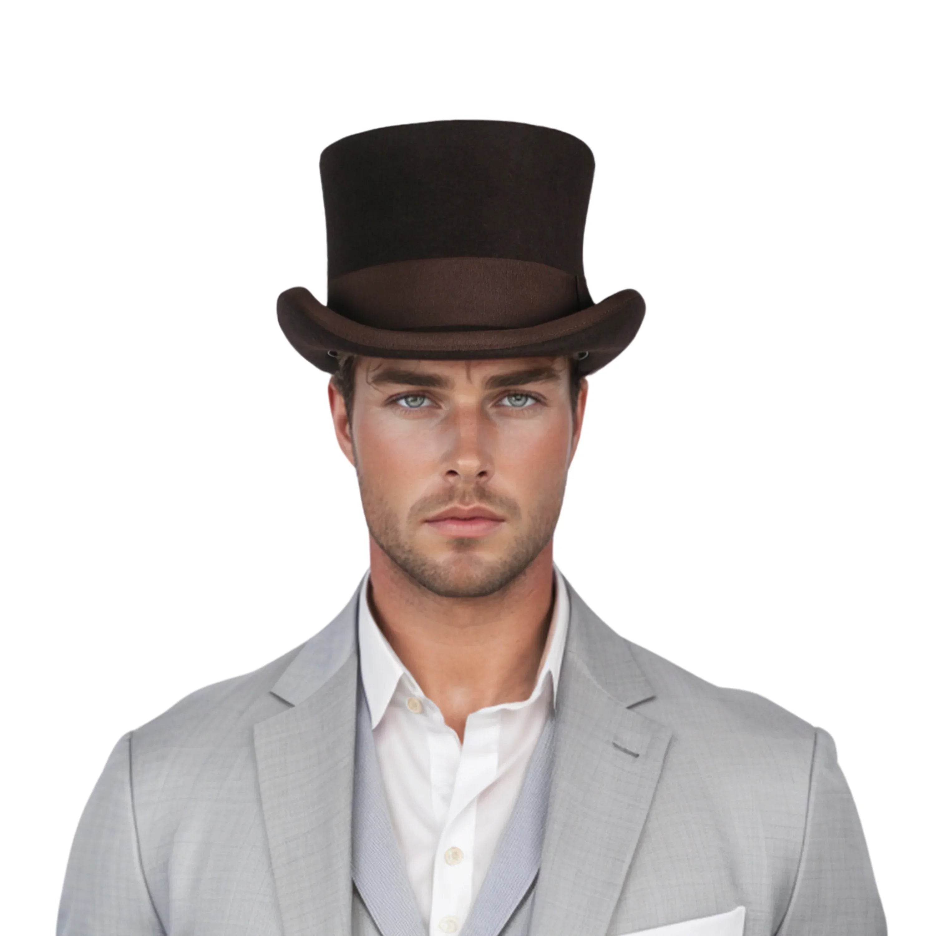Wool felt Top Hats, Classic Wedding Events Costume Hat - hatsXcaps