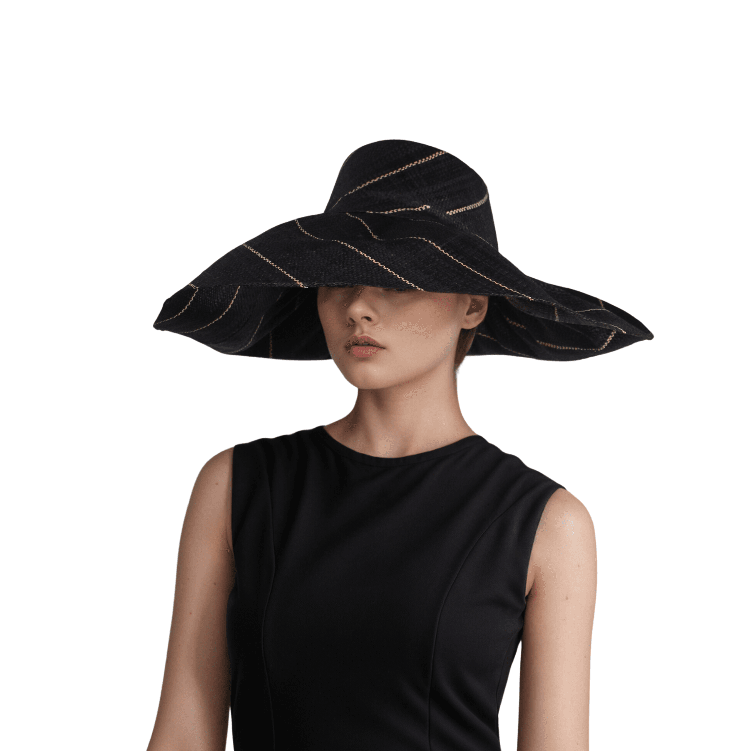 Women's Wide Brim Mimosa Sun Hat for Summer Beach - hatsXcaps