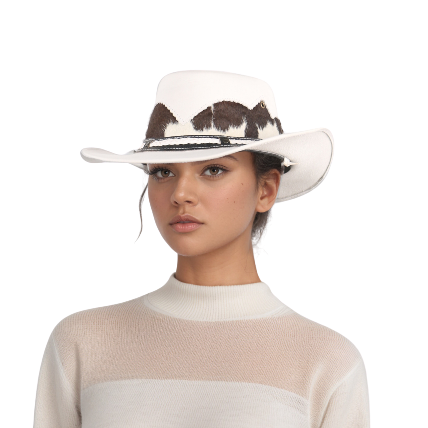 Handcrafted Braided Leather Cowboy Hat - hatsXcaps