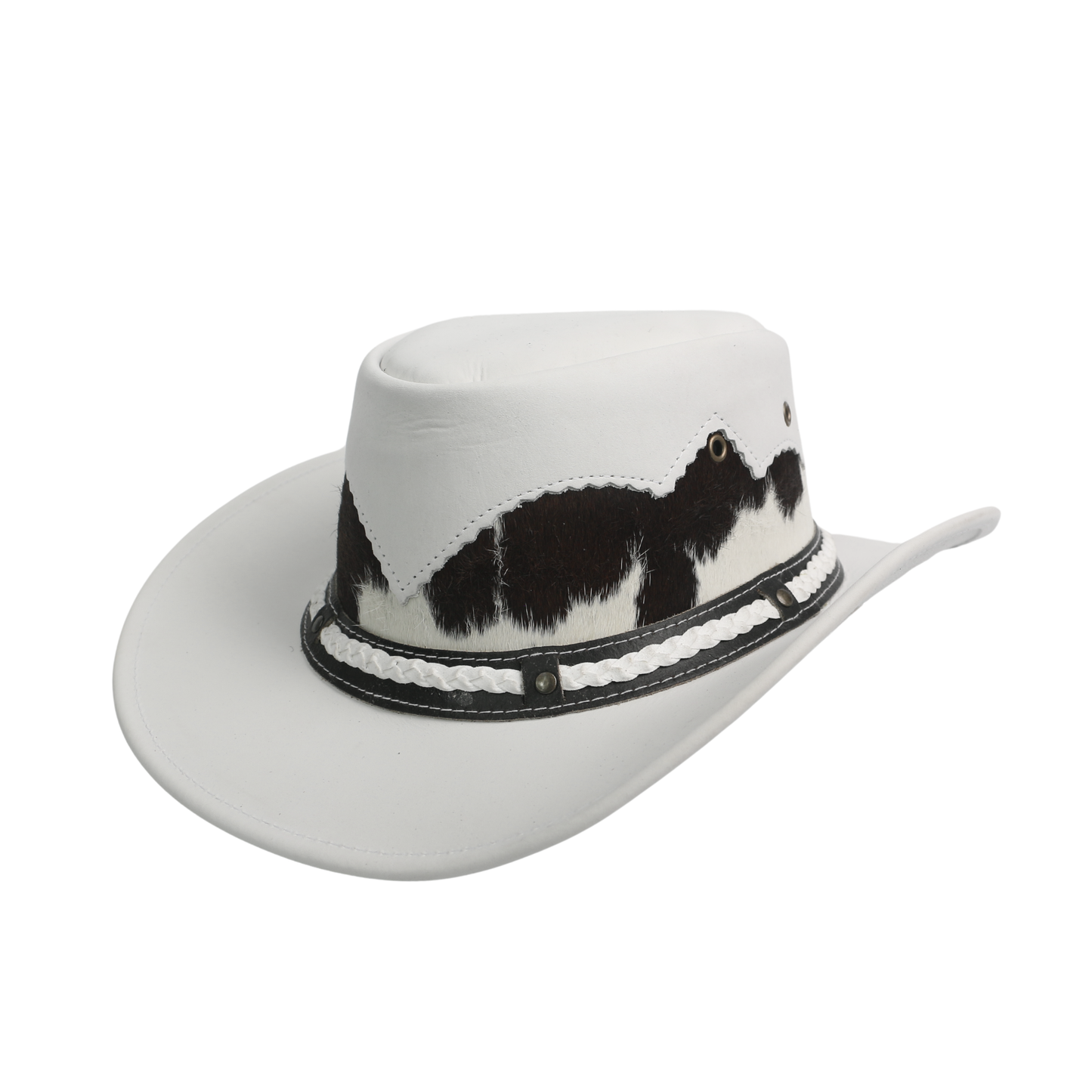 Handcrafted Braided Leather Cowboy Hat - hatsXcaps