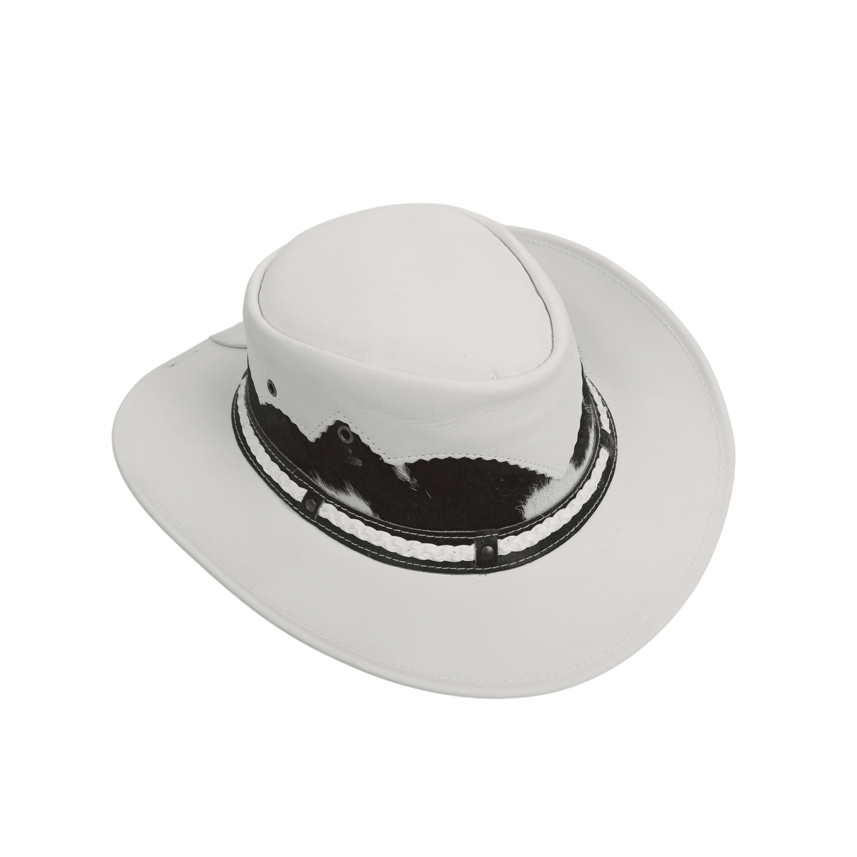 Handcrafted Braided Leather Cowboy Hat - hatsXcaps