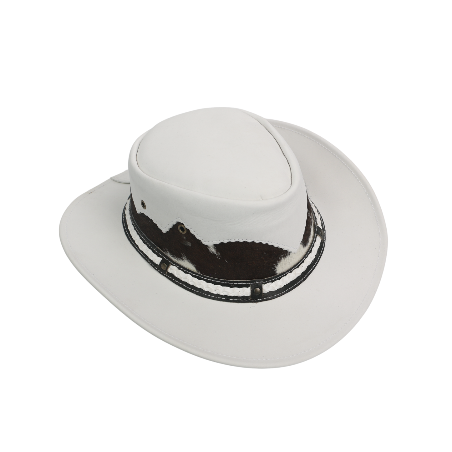 Handcrafted Braided Leather Cowboy Hat - hatsXcaps