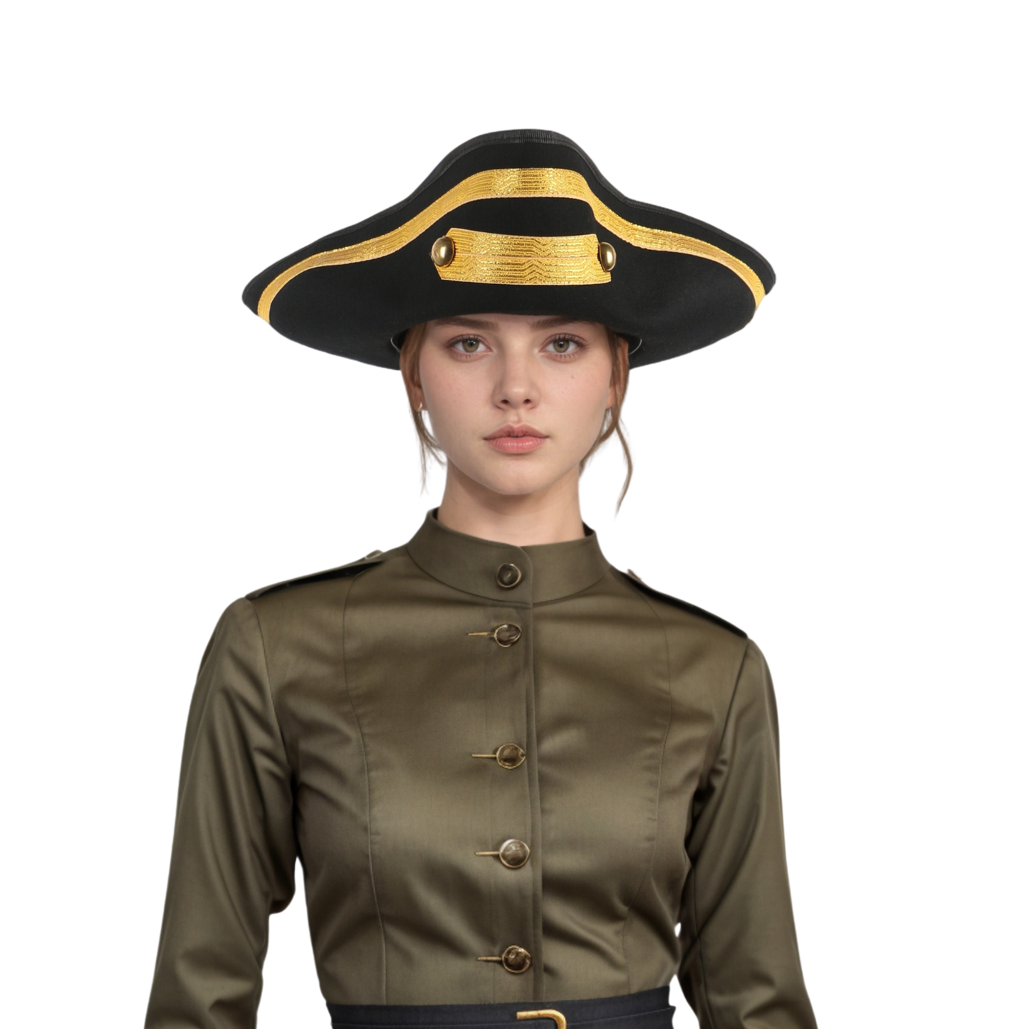 Handmade 100% Wool Felt Military Naval Hat - hatsXcaps