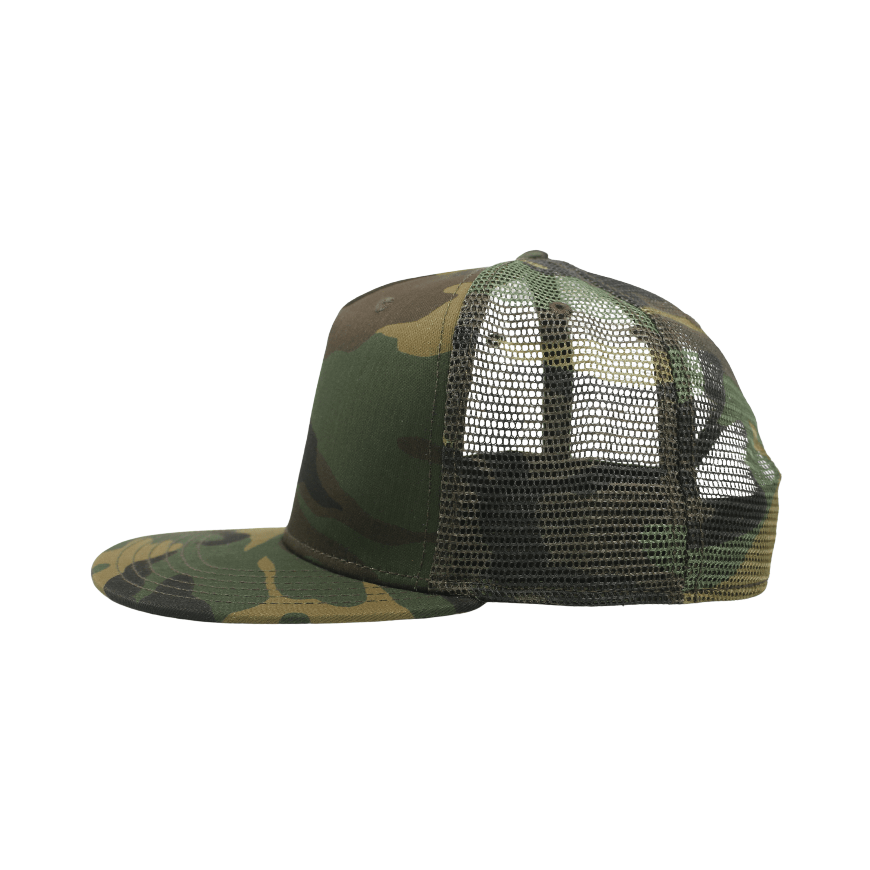 Unisex Half Mesh Cotton Trucker Baseball Cap - hatsXcaps