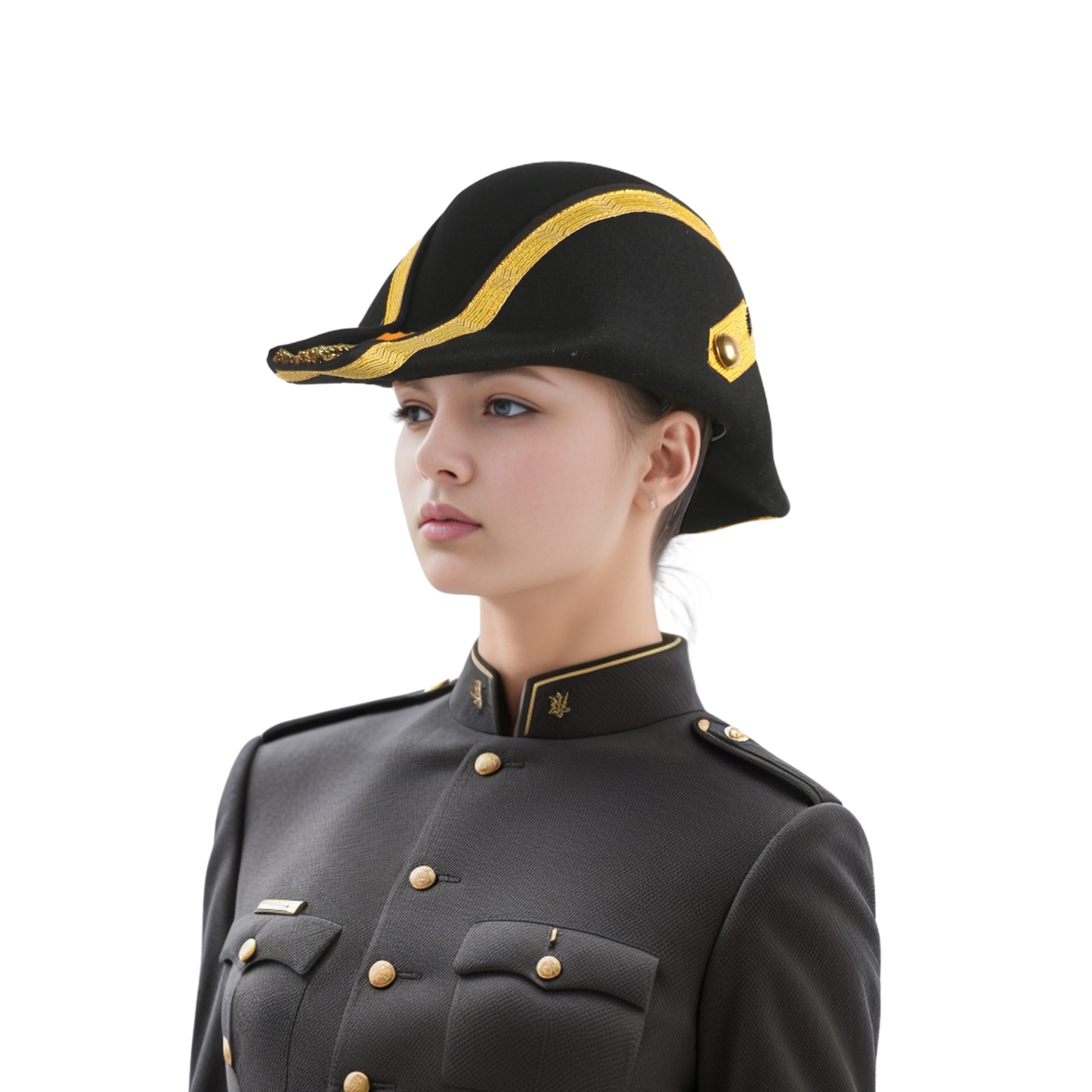 Handmade 100% Wool Felt Military Naval Hat - hatsXcaps