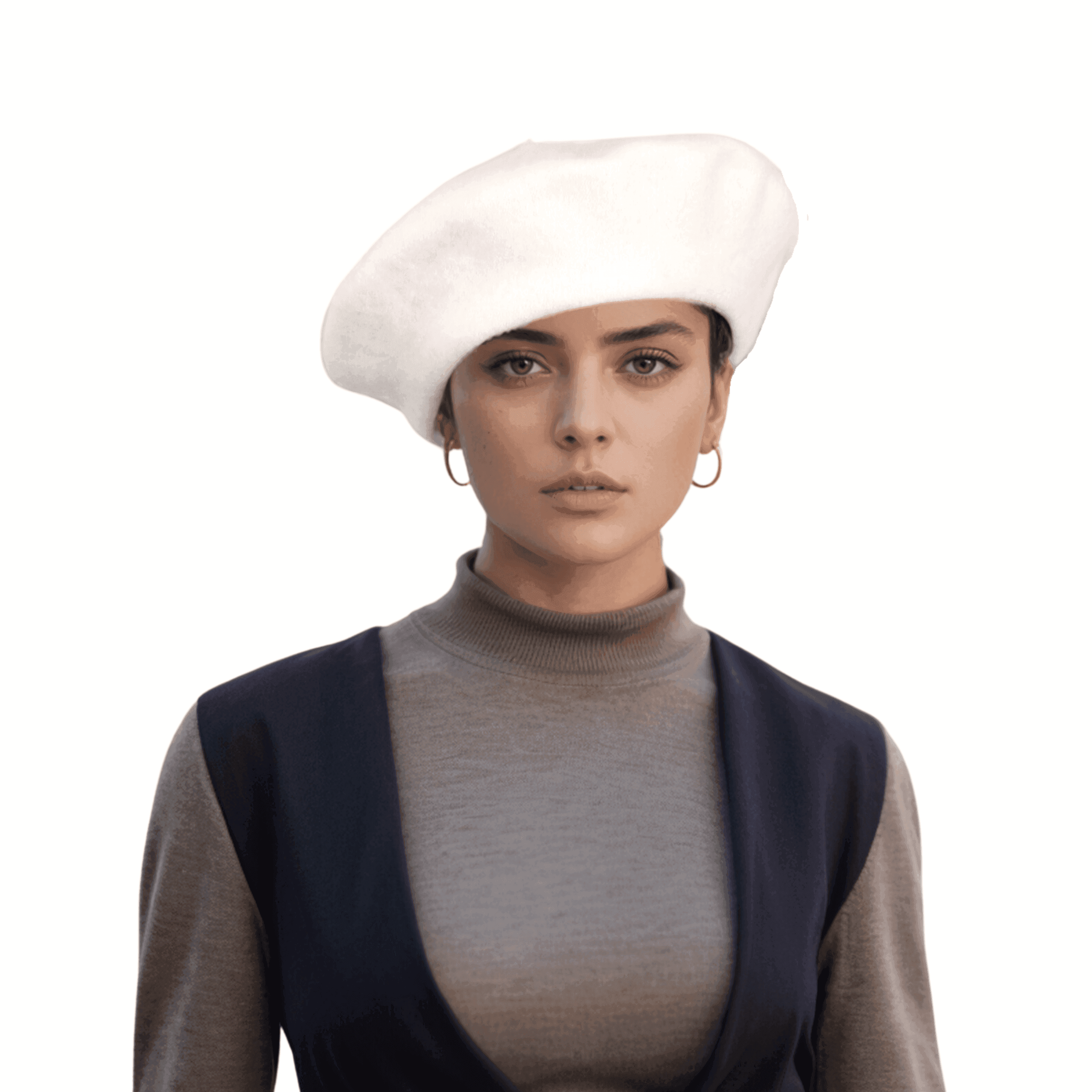 100% Wool Beret Women's Classic Solid Colour French Beret Hat - hatsXcaps
