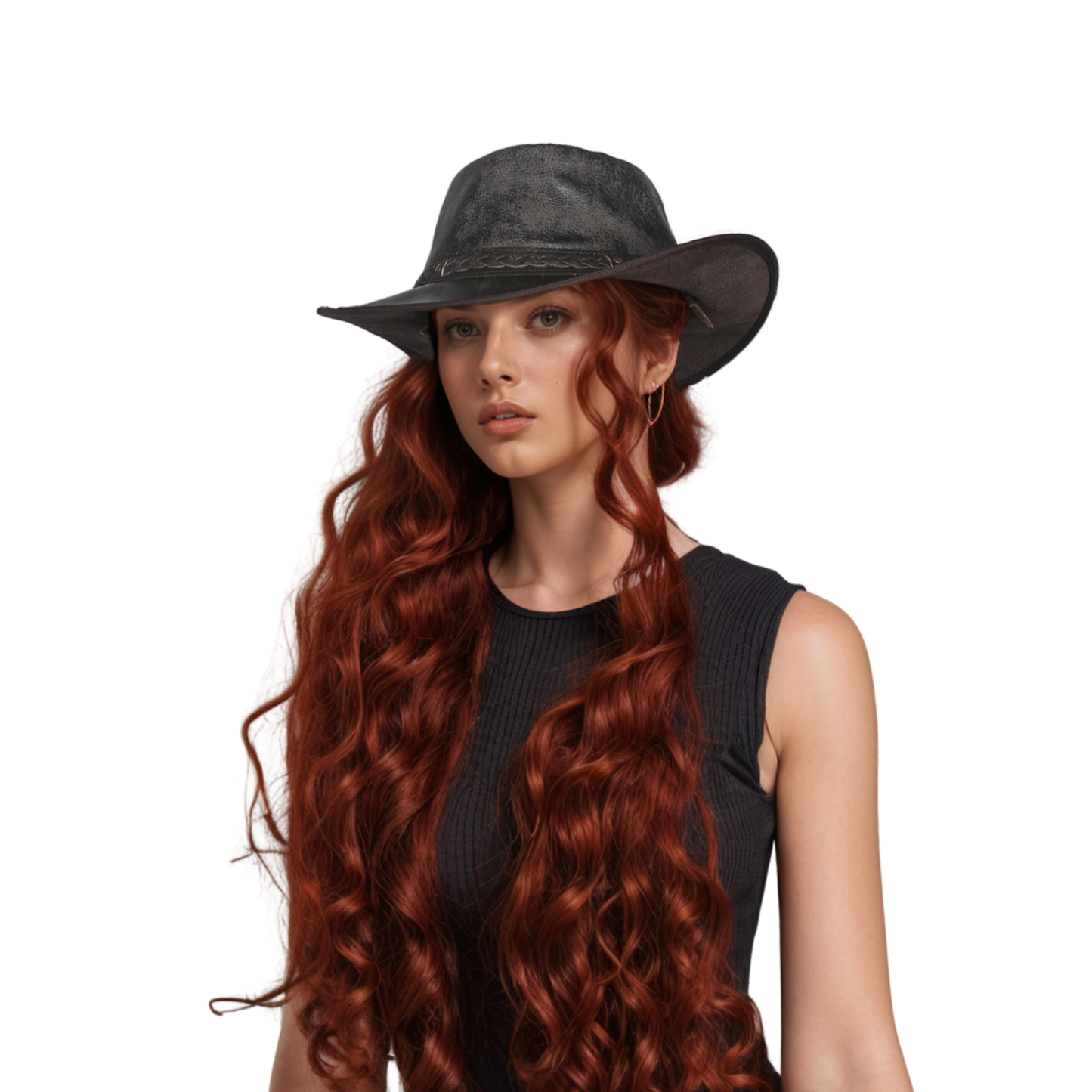 Handcrafted Unisex Design Leather Cowboy Hats - hatsXcaps