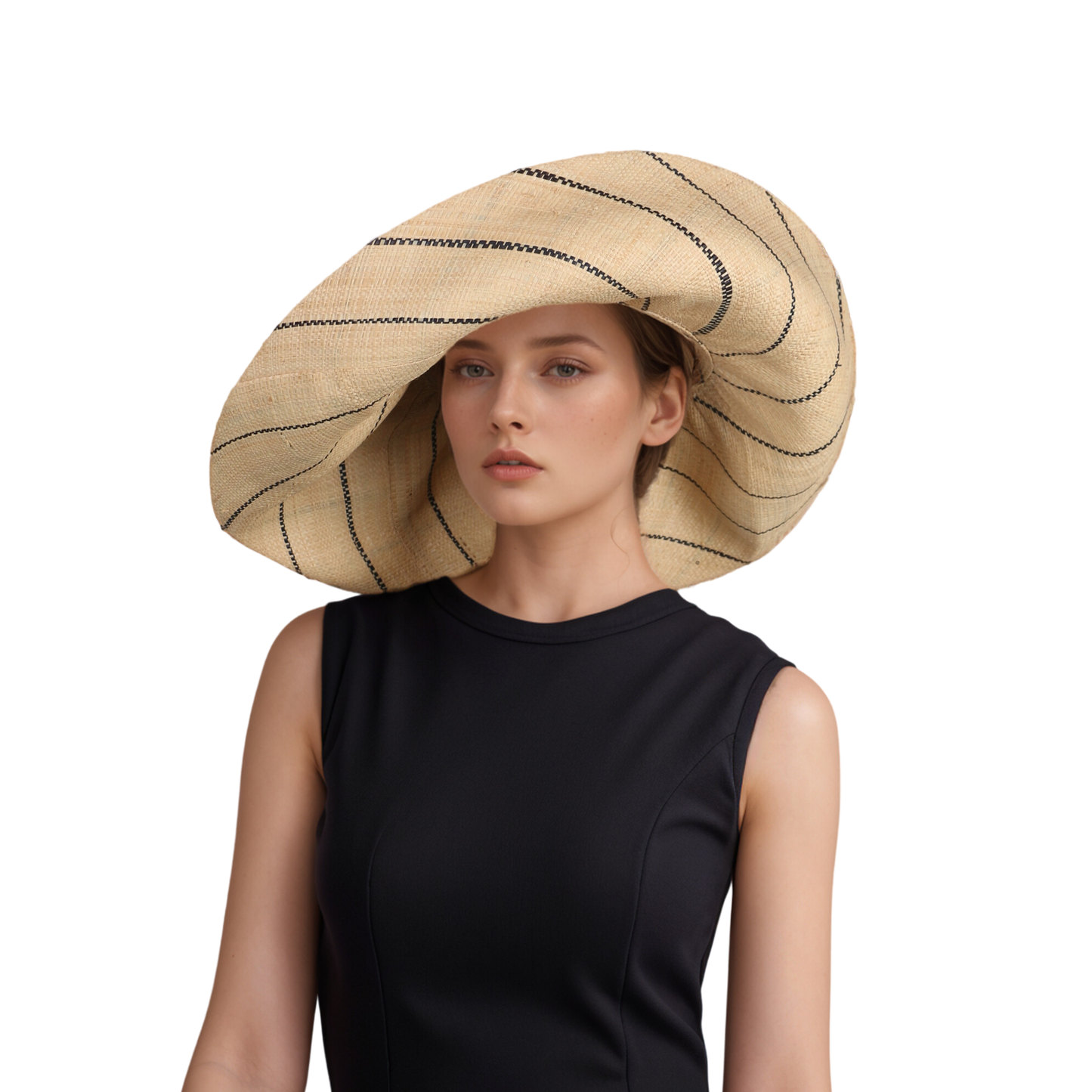 Women's Wide Brim Mimosa Sun Hat for Summer Beach - hatsXcaps