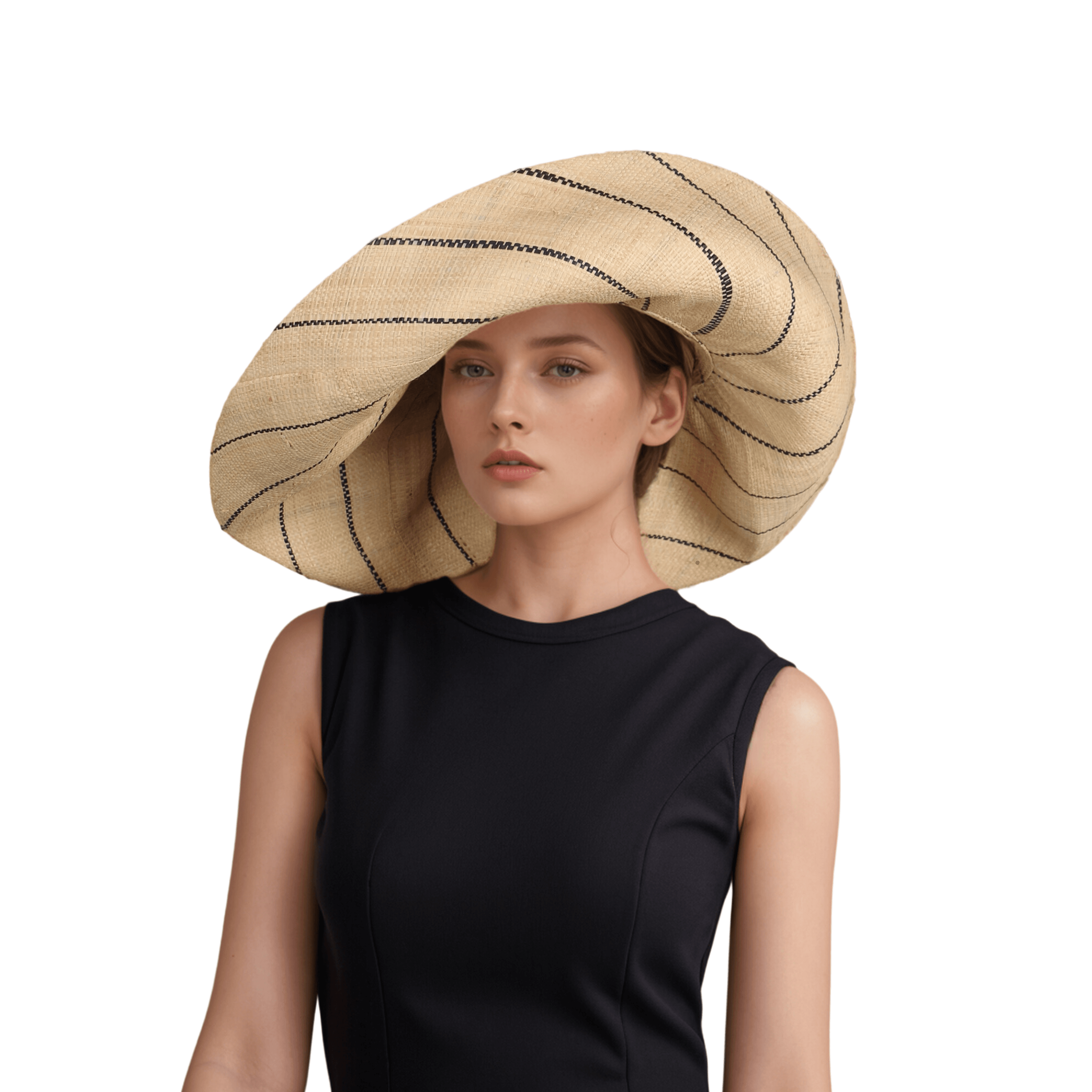 Women's Wide Brim Mimosa Sun Hat for Summer Beach - hatsXcaps