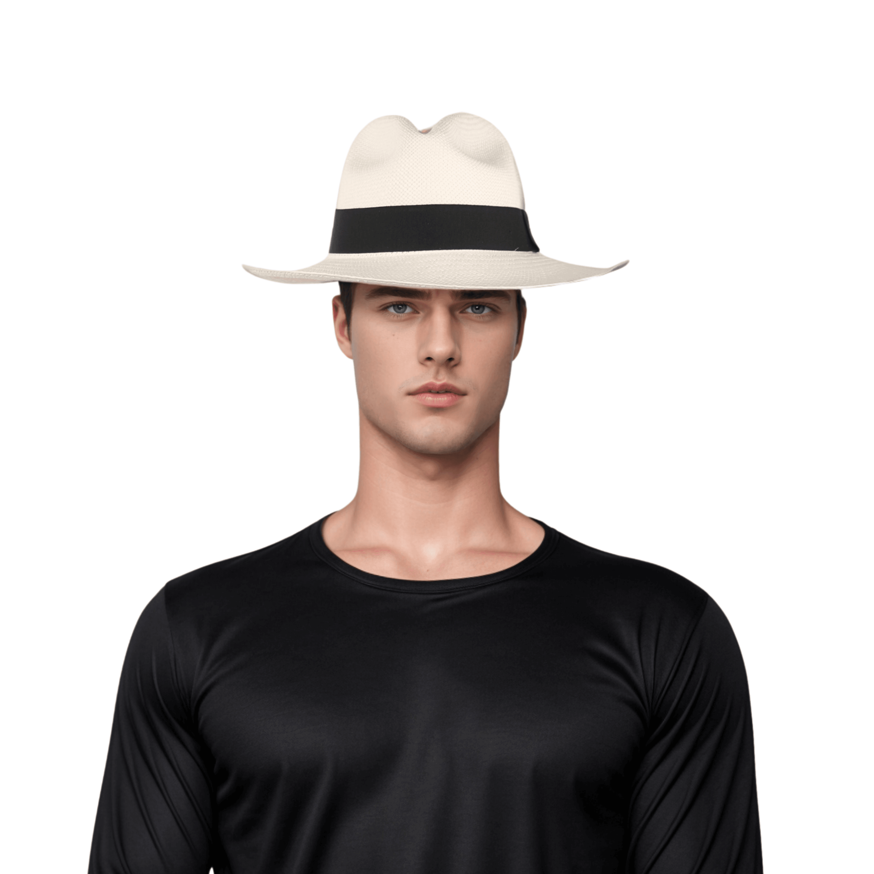 Handmade Natural Straw Paja Toquilla Panama Hat - hatsXcaps