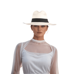 Handmade Natural Straw Paja Toquilla Panama Hat - hatsXcaps