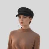 Stylish women's cotton corduroy fiddler caps, with an adjustable fit - hatsXcaps