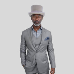 Wool felt Top Hats for Men Removable Feather High Crown - hatsXcaps