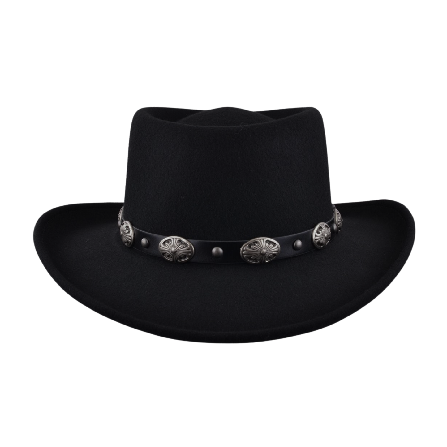 Wool Felt Gambler Hat, Wide Brim Cowboy Hat