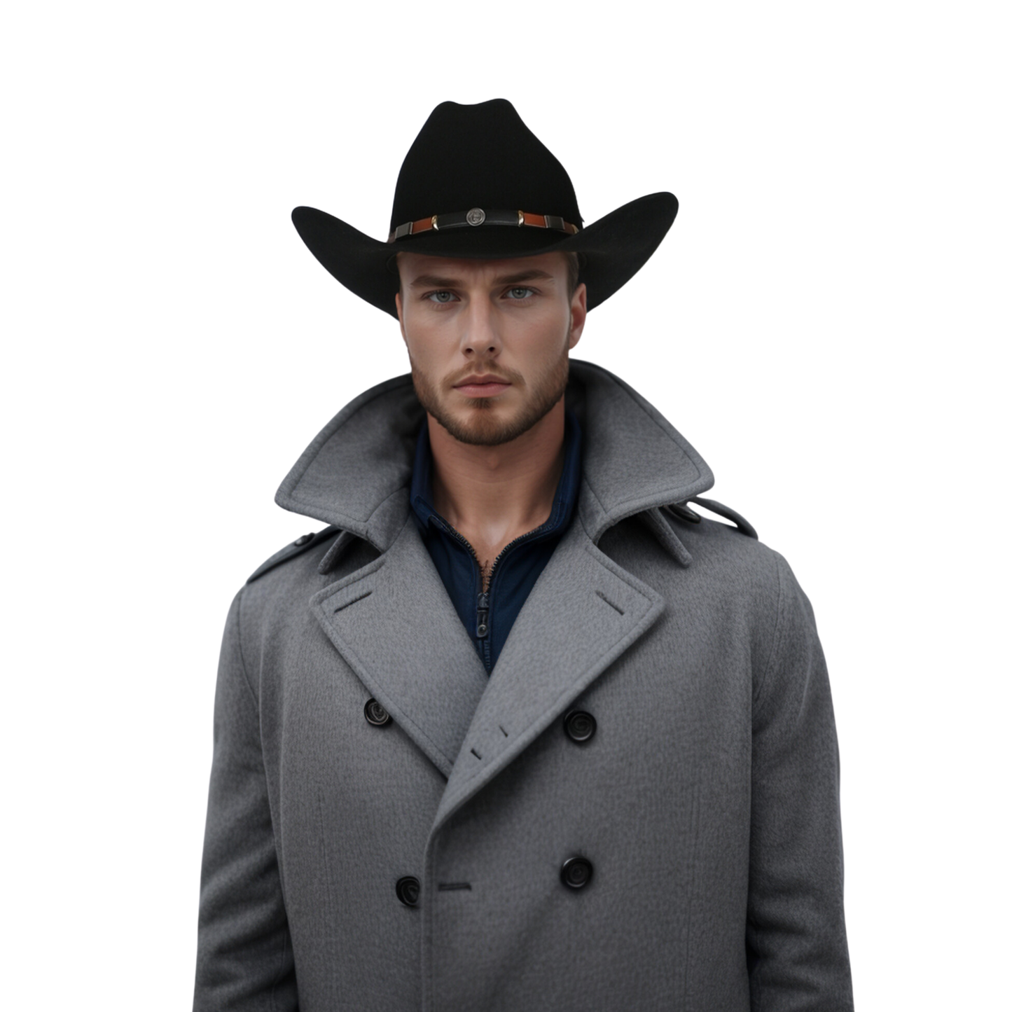 Premium Felt Cowboy Wide Brim Hat - hatsXcaps
