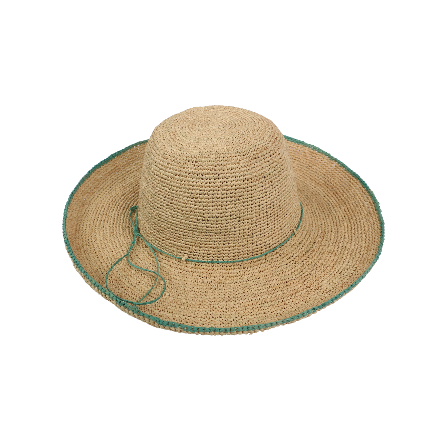 Women Madagascan Raffia Camille Crochet Wide Brim Sun Hat - hatsXcaps