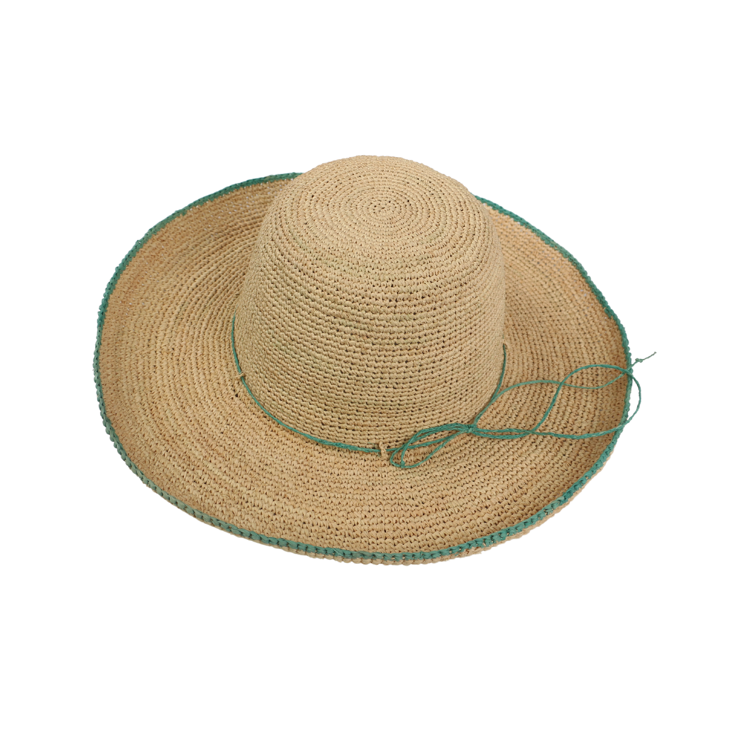 Women Madagascan Raffia Camille Crochet Wide Brim Sun Hat - hatsXcaps