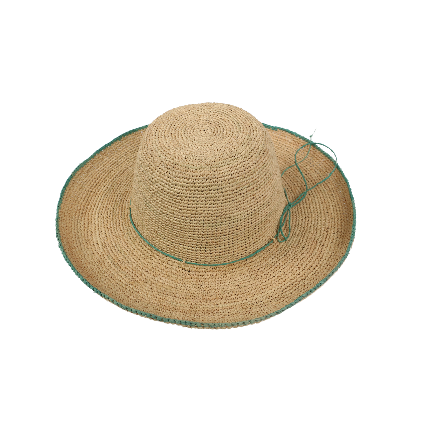 Women Madagascan Raffia Camille Crochet Wide Brim Sun Hat - hatsXcaps