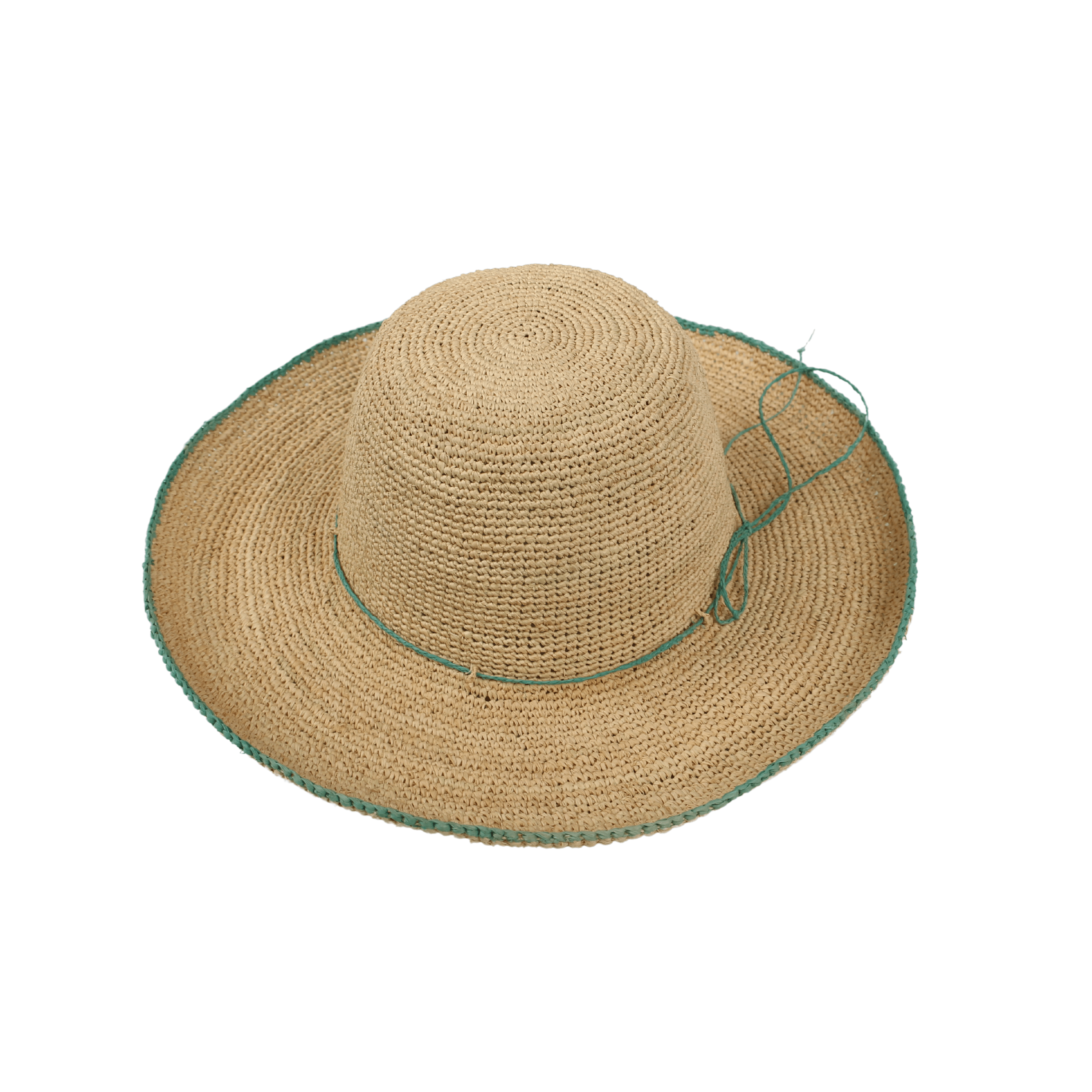 Women Madagascan Raffia Camille Crochet Wide Brim Sun Hat - hatsXcaps