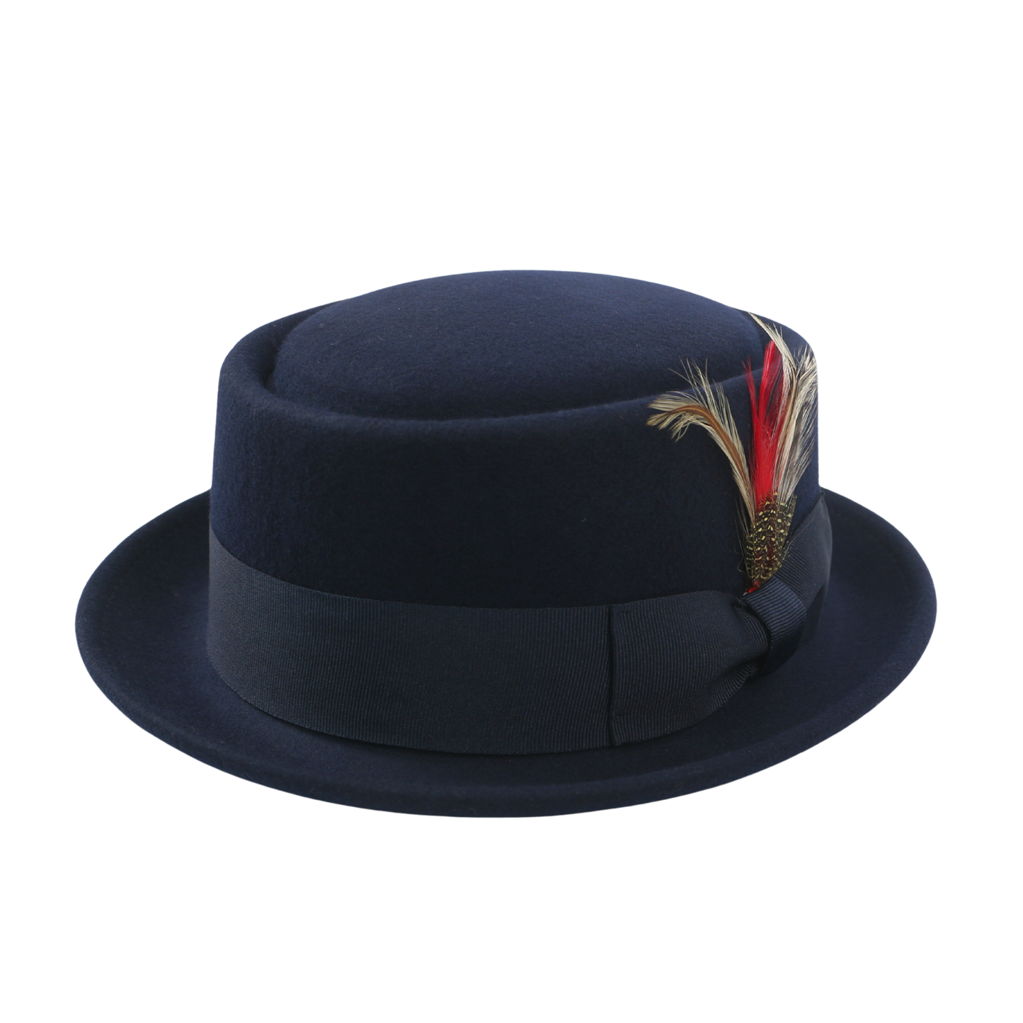 Unisex Wool Felt Pork Pie Hat Crush-able Water-Resistant - hatsXcaps