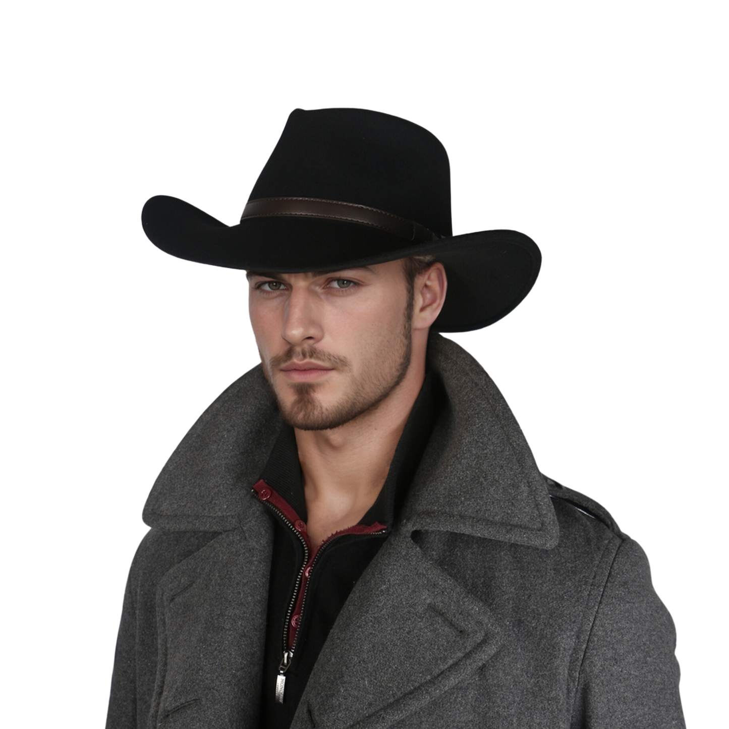 100% Pure Wool Cowboy Hats for Men and Women - hatsXcaps
