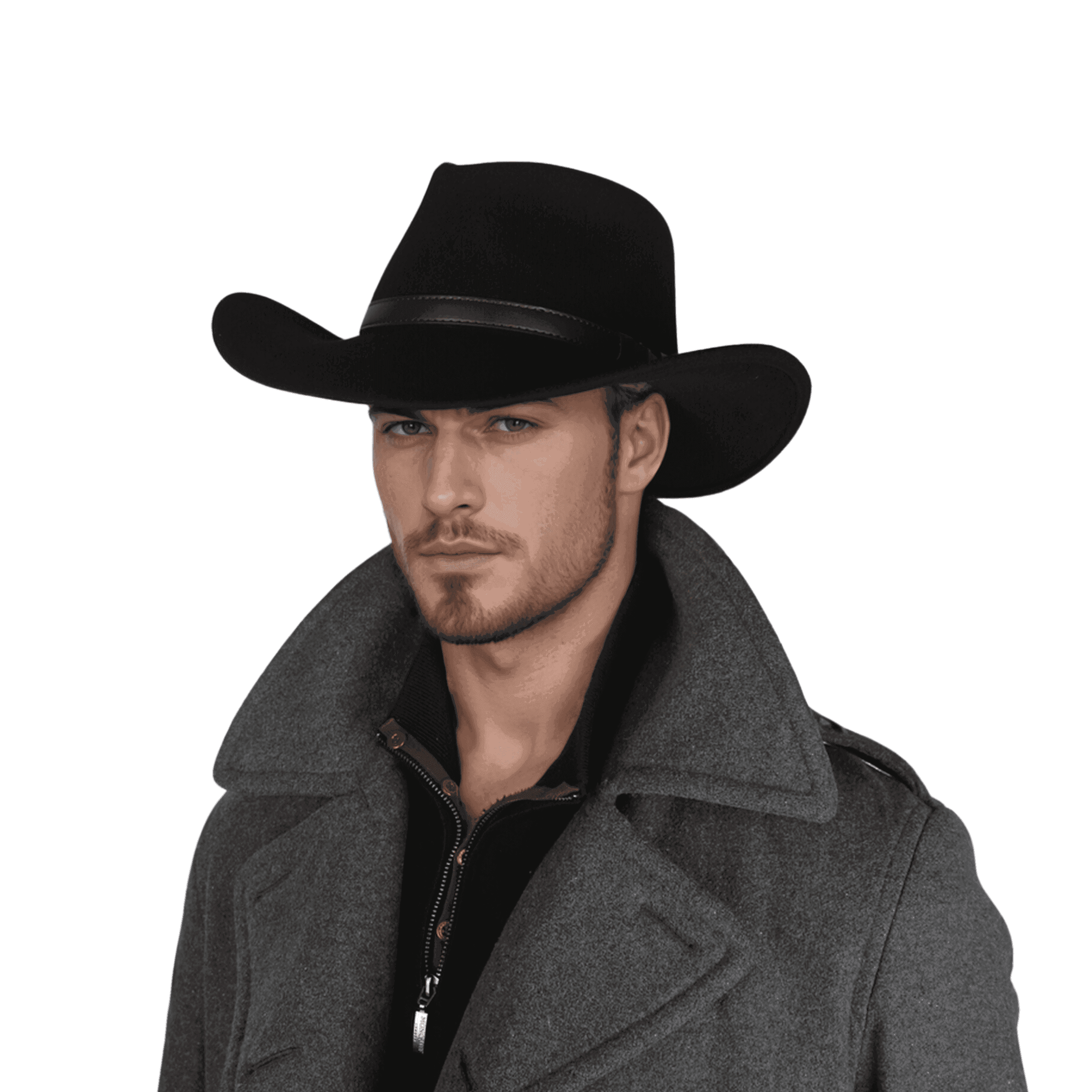 100% Pure Wool Cowboy Hats for Men and Women - hatsXcaps