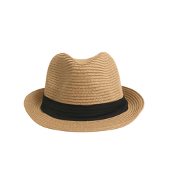 Adjustable Band Unisex Trilby Straw Hat Men - hatsXcaps