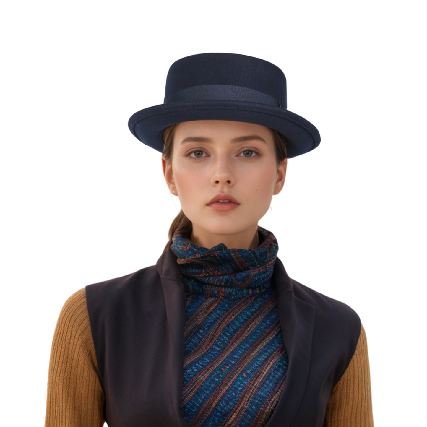 Unisex Wool Felt Pork Pie Hat Crush-able Water-Resistant - hatsXcaps