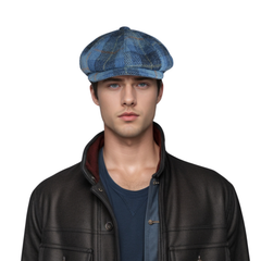 100% Scottish Wool Newsboy Flat Newsboy Cap for Men & Women - hatsXcaps