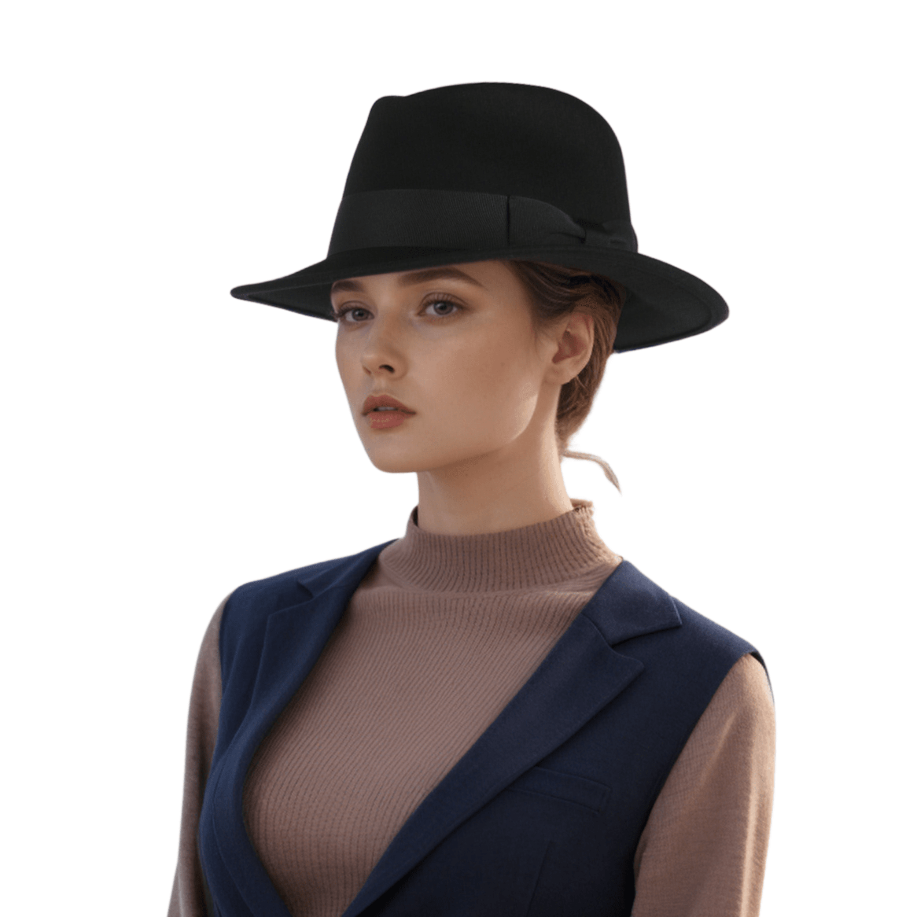 Classic Fedora Wide Brim Sweatband Hat for Men & Women - hatsXcaps