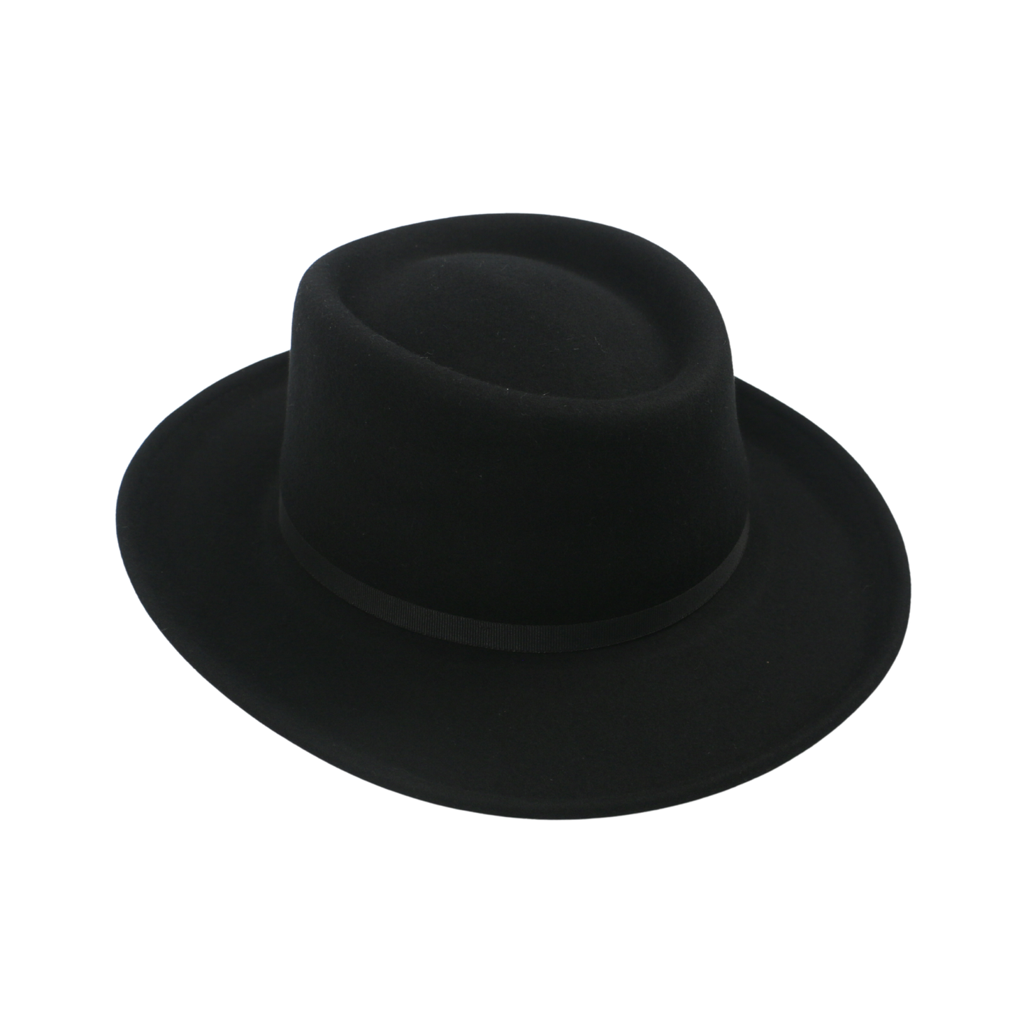 Wool Felt Gambler Hat, Wide Brim Cowboy Hat