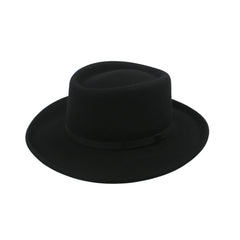 Wool Felt Gambler Hat, Wide Brim Cowboy Hat - hatsXcaps