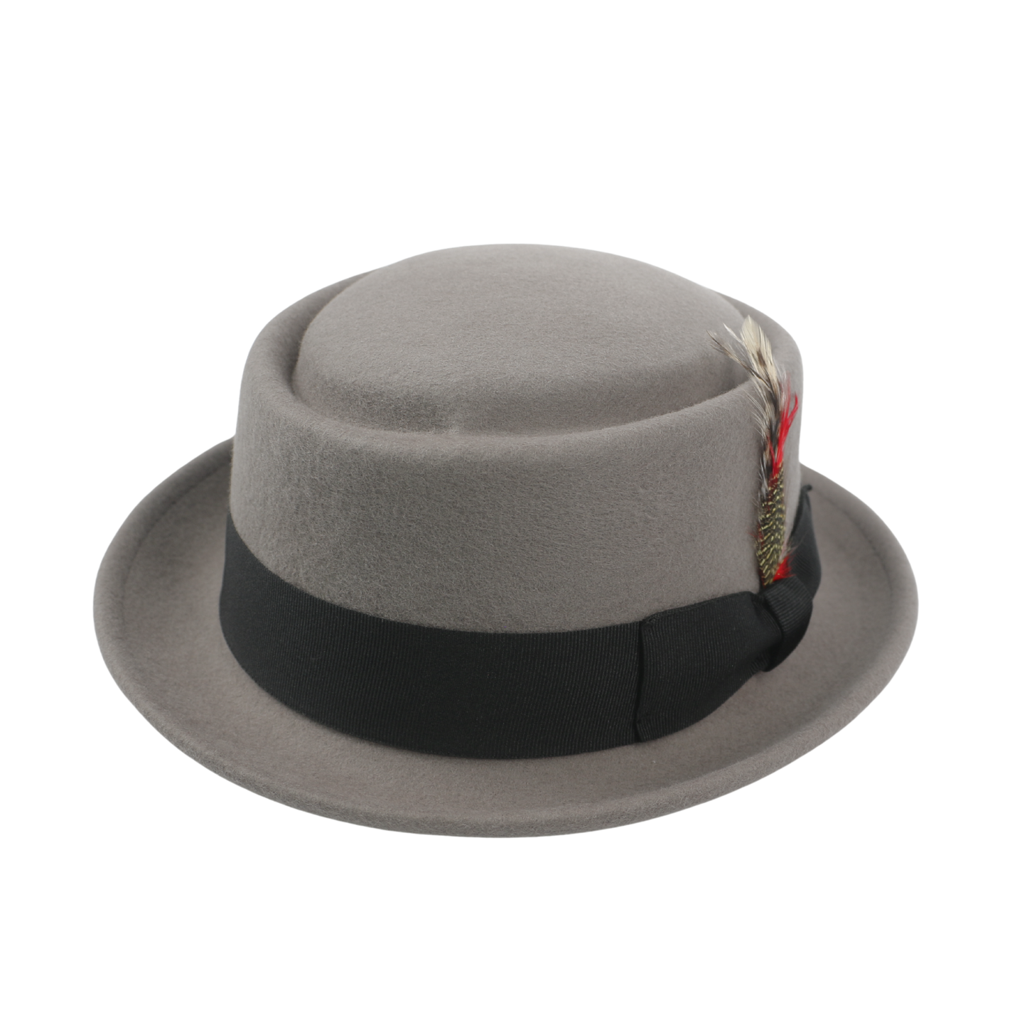 Unisex Wool Felt Pork Pie Hat Crush-able Water-Resistant - hatsXcaps