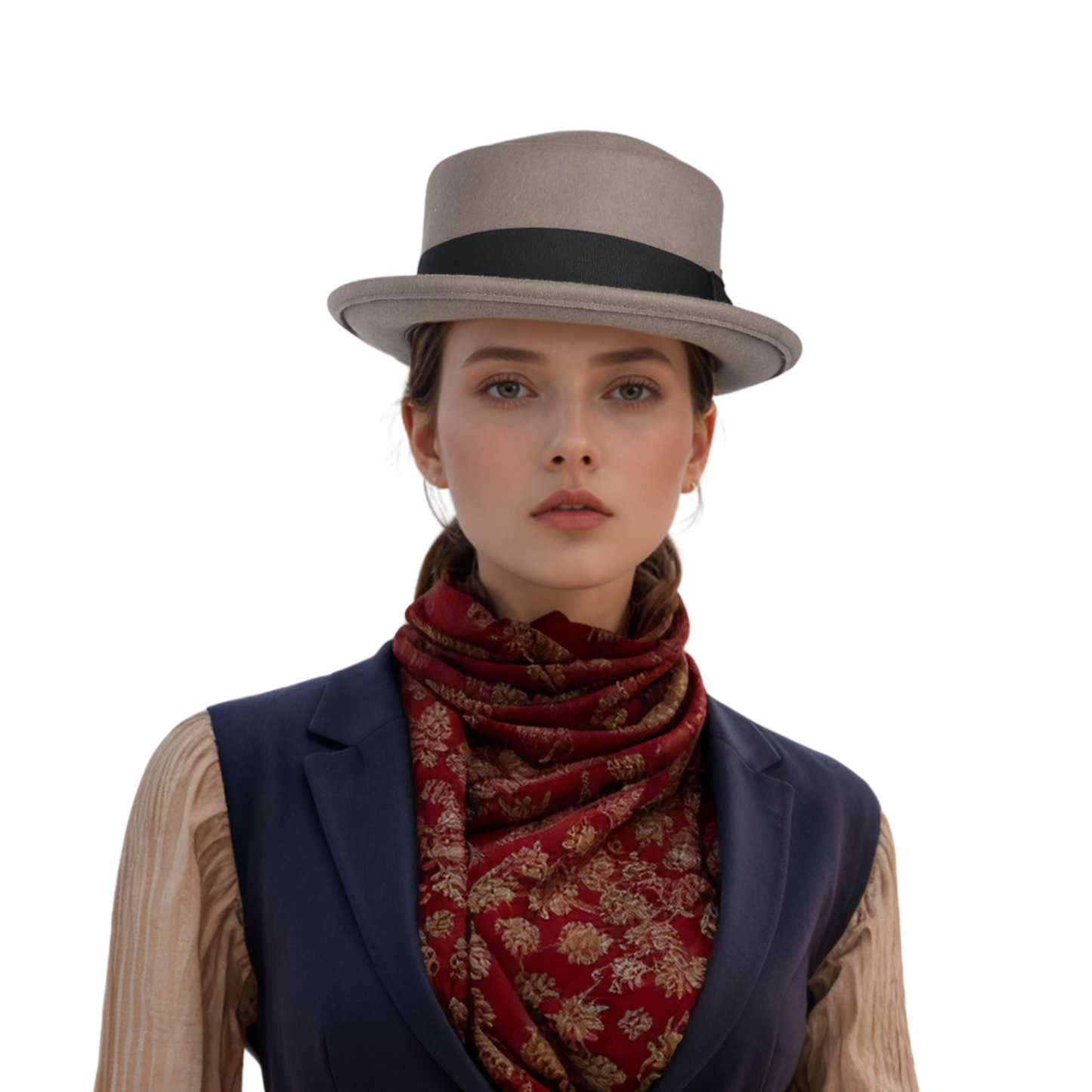 Unisex Wool Felt Pork Pie Hat Crush-able Water-Resistant - hatsXcaps