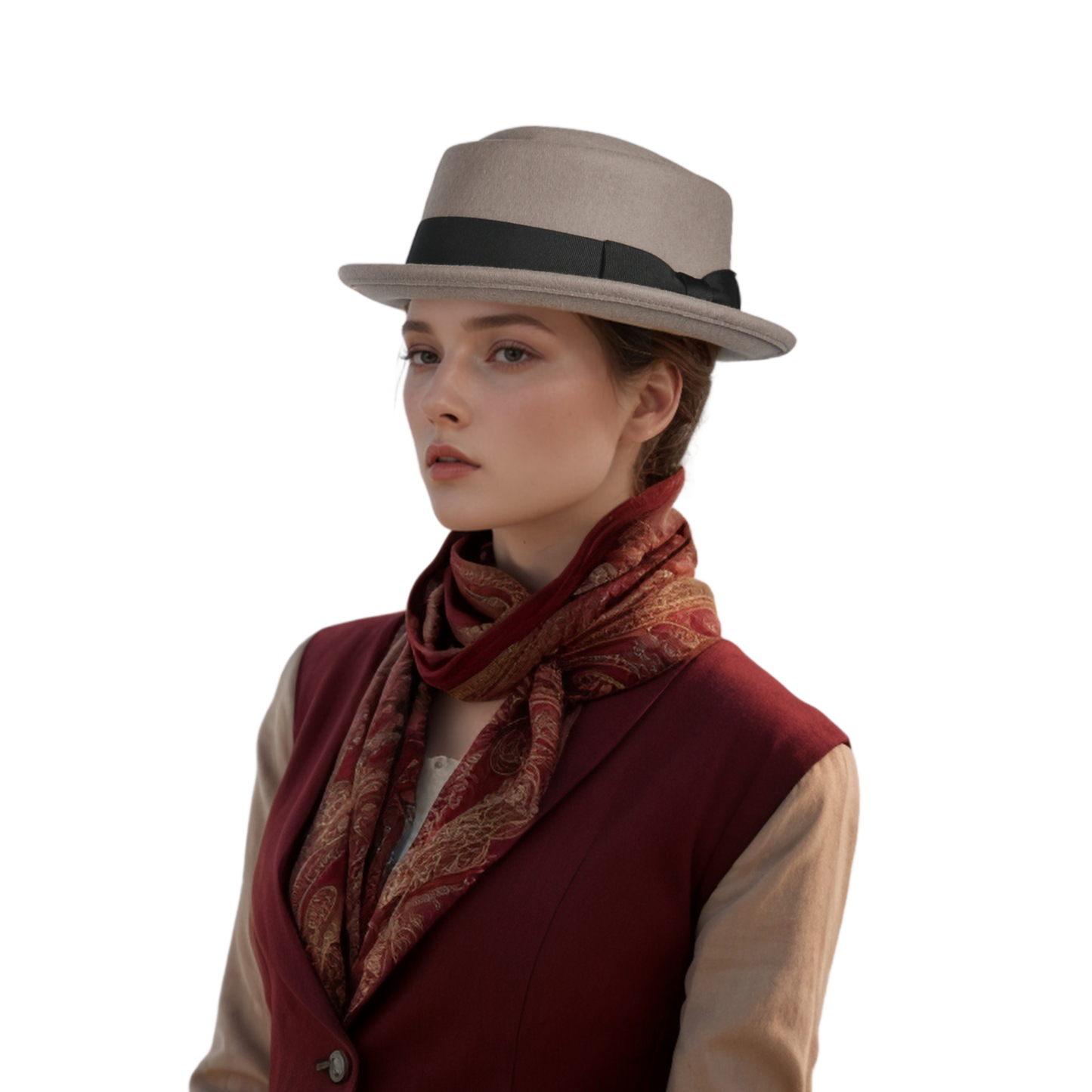 Unisex Wool Felt Pork Pie Hat Crush-able Water-Resistant - hatsXcaps