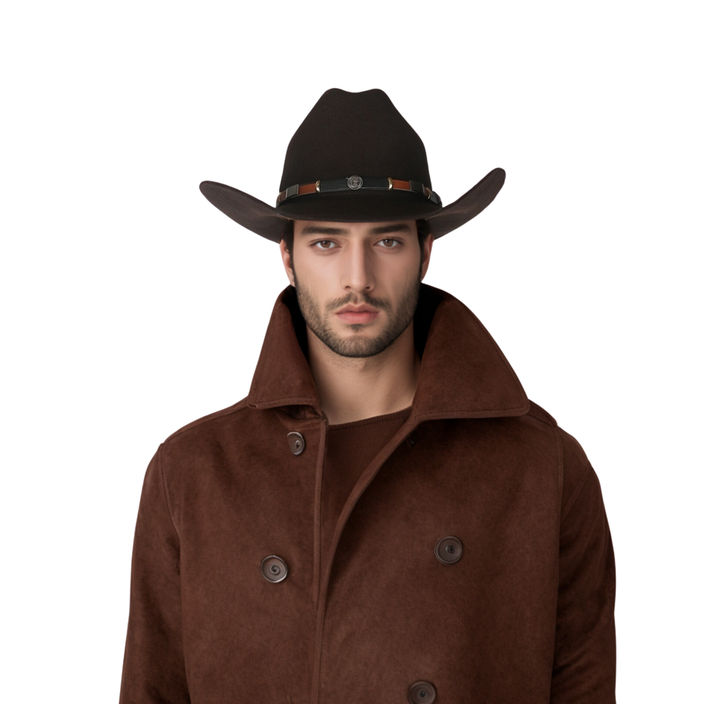 Premium Felt Cowboy Wide Brim Hat - hatsXcaps