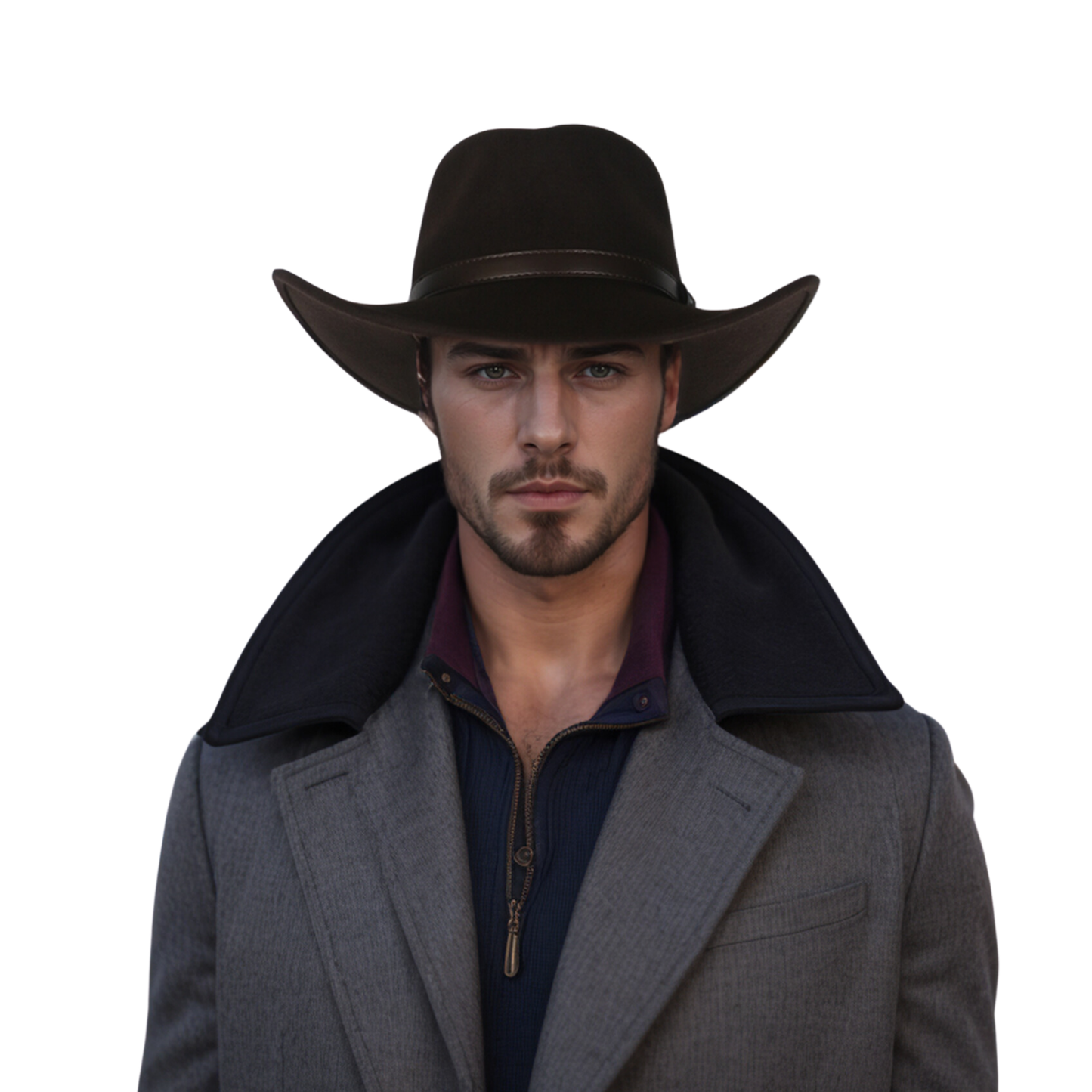 100% Pure Wool Cowboy Hats for Men and Women - hatsXcaps