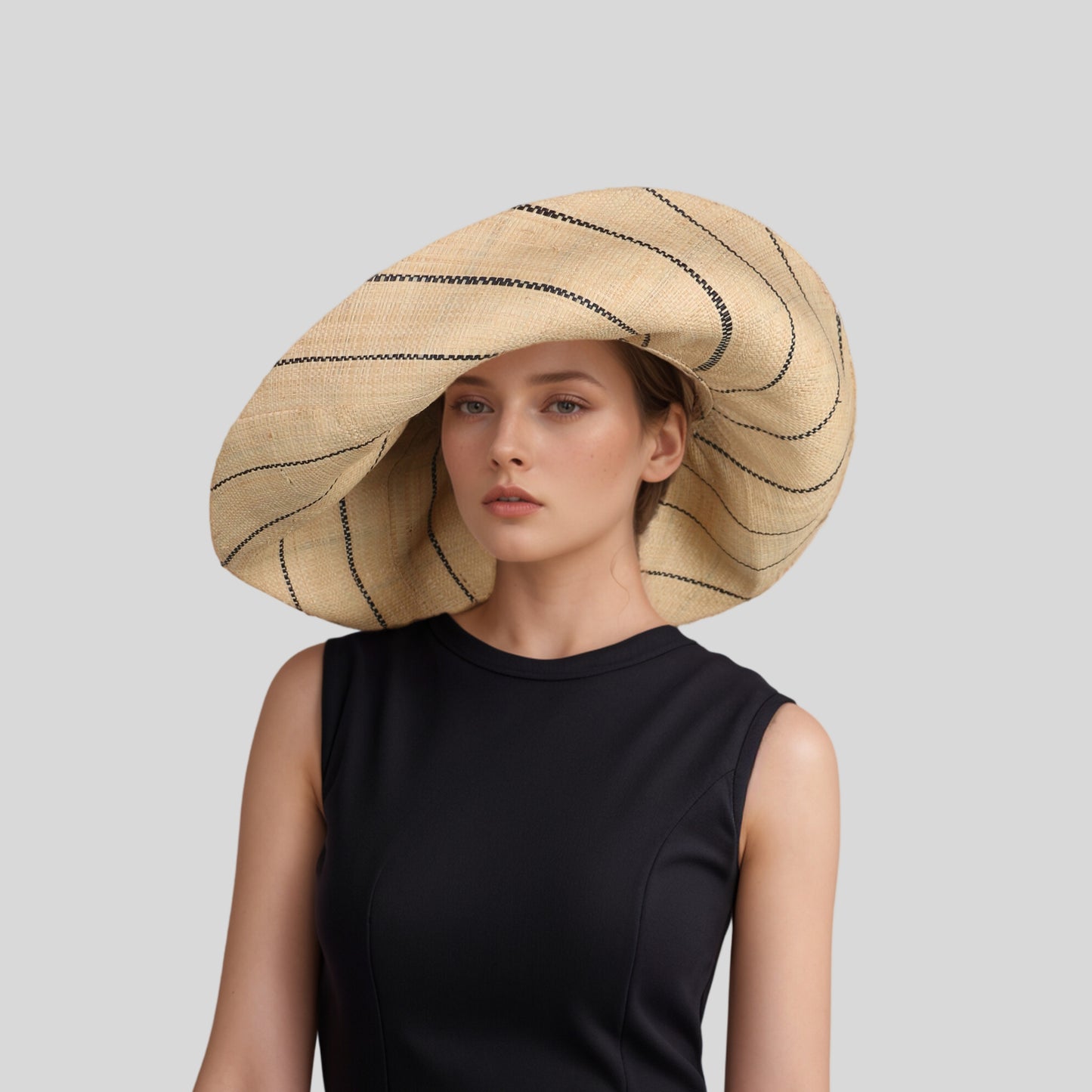 Women's Wide Brim Mimosa Sun Hat for Summer Beach - hatsXcaps