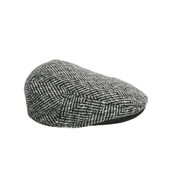 Classic Black & White Tweed Hat for Casual & Formal Wear - hatsXcaps