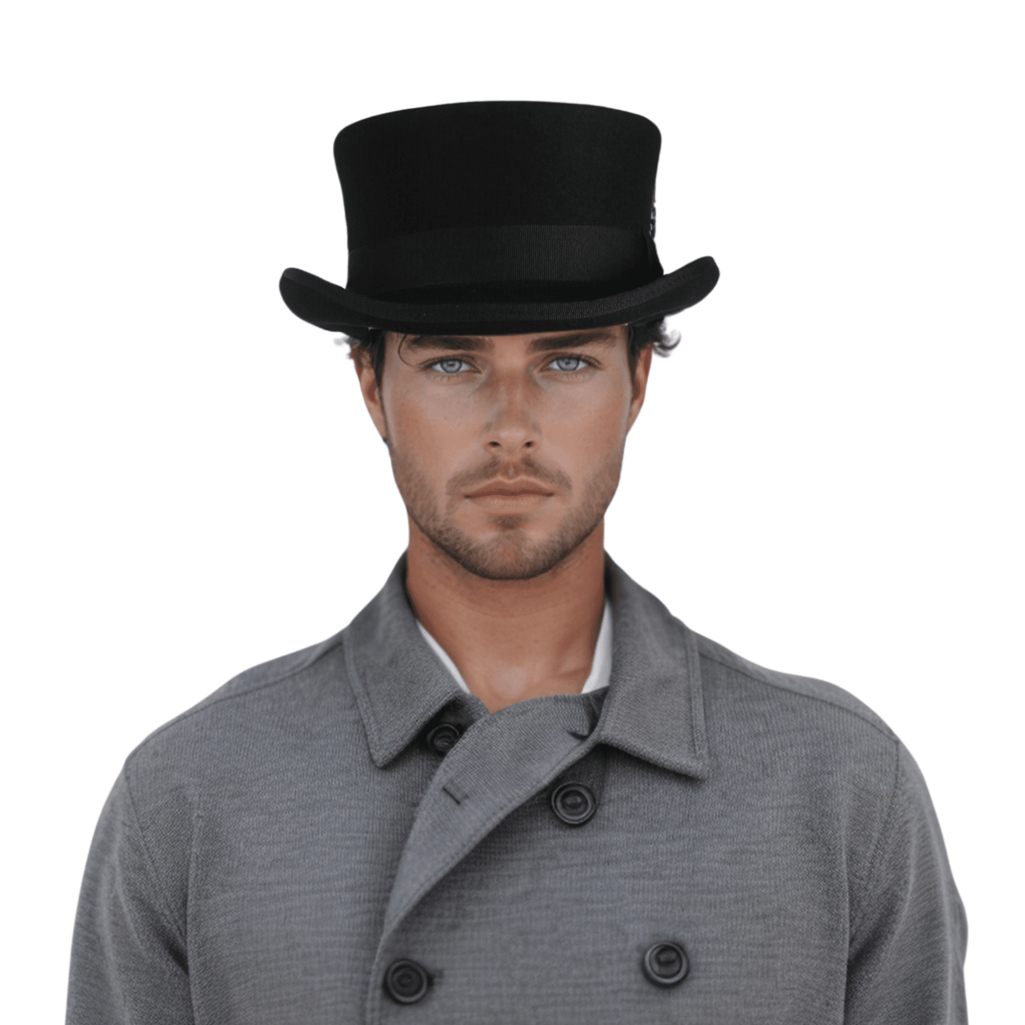Classic Short Crown with Removable Feather & Satin lining - hatsXcaps