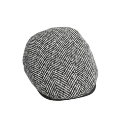 Classic Black & White Tweed Hat for Casual & Formal Wear - hatsXcaps