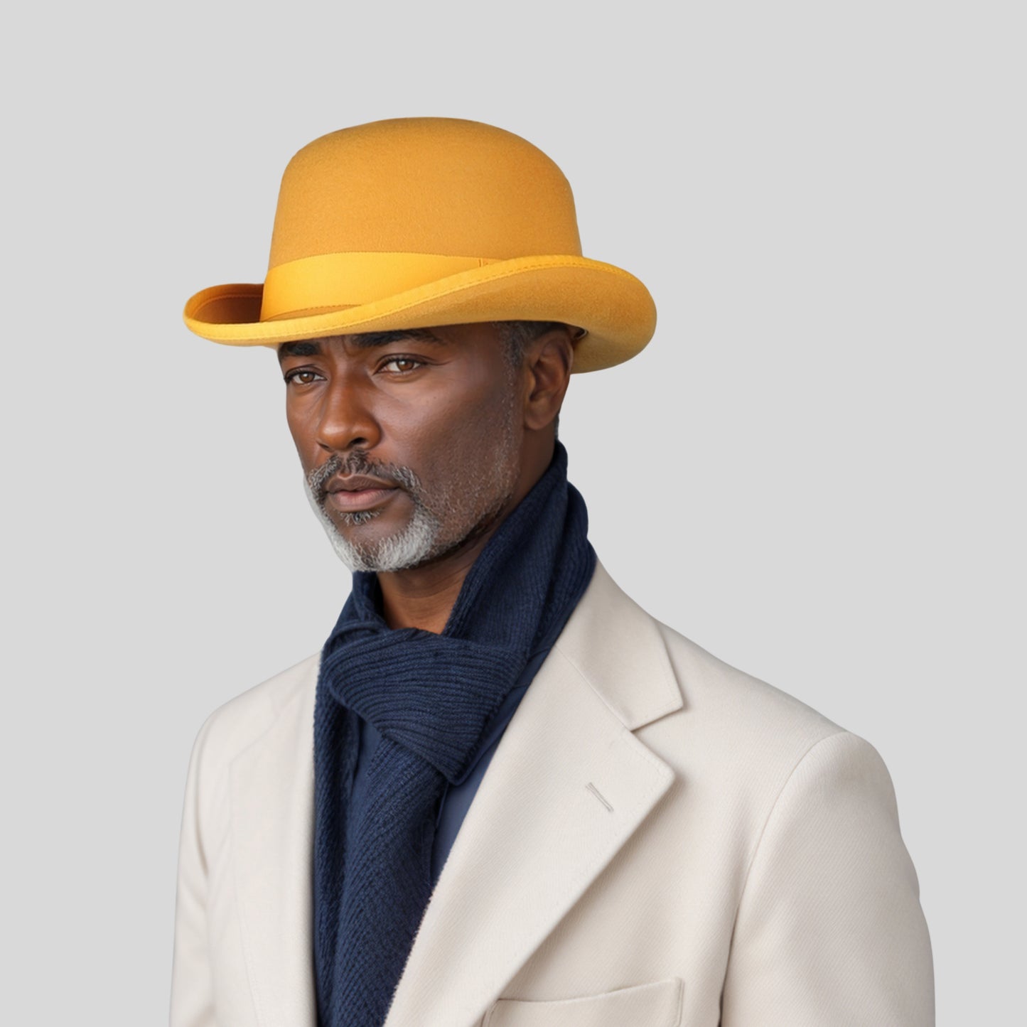 Made from Stiff Wool Felt Bowler Hat for Men - hatsXcaps