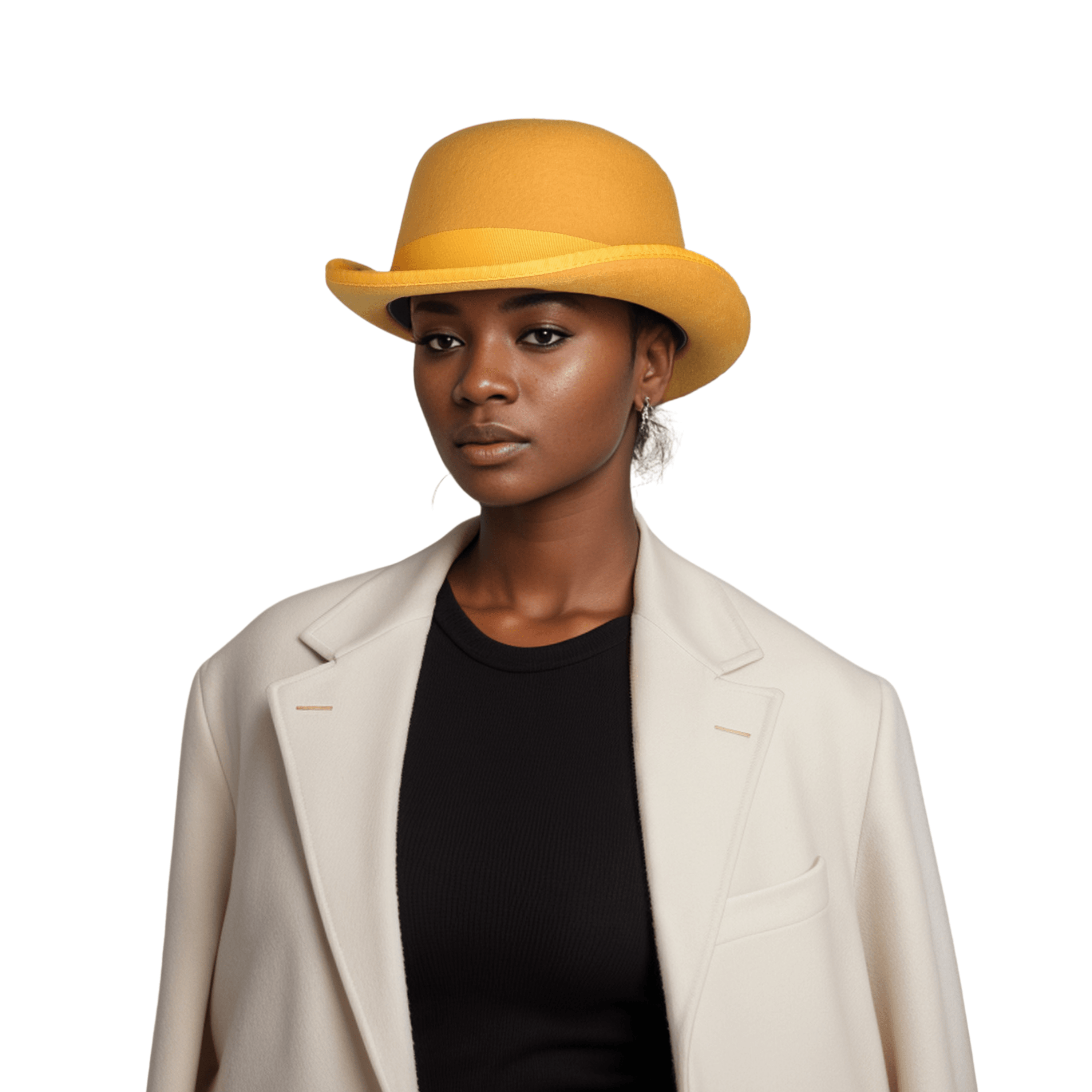 Stiff Wool Felt Bowler Hat - hatsXcaps