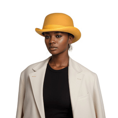 Stiff Wool Felt Bowler Hat - hatsXcaps