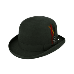 Stiff Wool Felt Bowler Hat - hatsXcaps