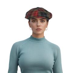100% Scottish Wool Newsboy Flat Newsboy Cap for Men & Women - hatsXcaps
